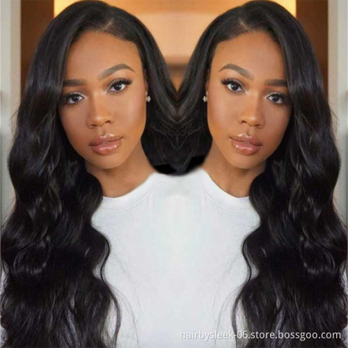 Pre-plucked 13x4 13x6 Lace Front Wigs Body Wave HD Transparent Natural Black Color Brazilian Human Hair wigs for black woman